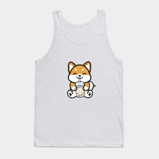 Shiba Loves Bubble Tea! Tank Top